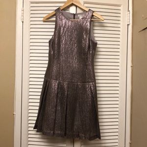 BNWT Club Monaco Felisha Metallic pink Dress Sz 0